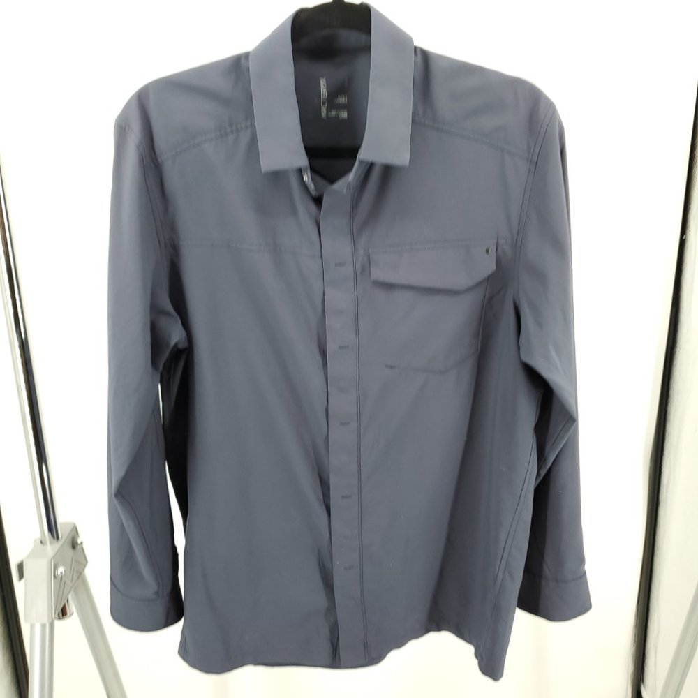 Men's Arc'teryx Skyline Snap Front Technical Long Sleeve Shirt S Navy Blue